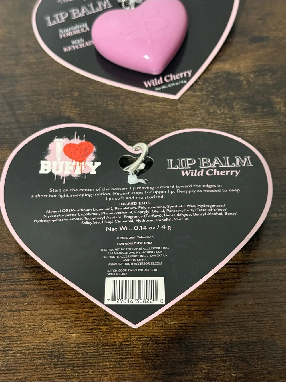 Buffy The Vampire Slayer Wild Cherry Kiss Lip Balm & Lip Gloss New Lot Of 4